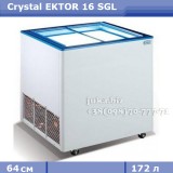 Морозильний лар з прямим склом Crystal ЕКТОР 16 SGL